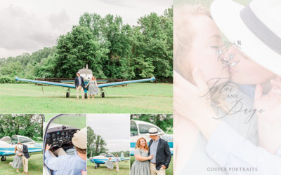 Tyler and Paige | 1940s Plane Couple Portraits